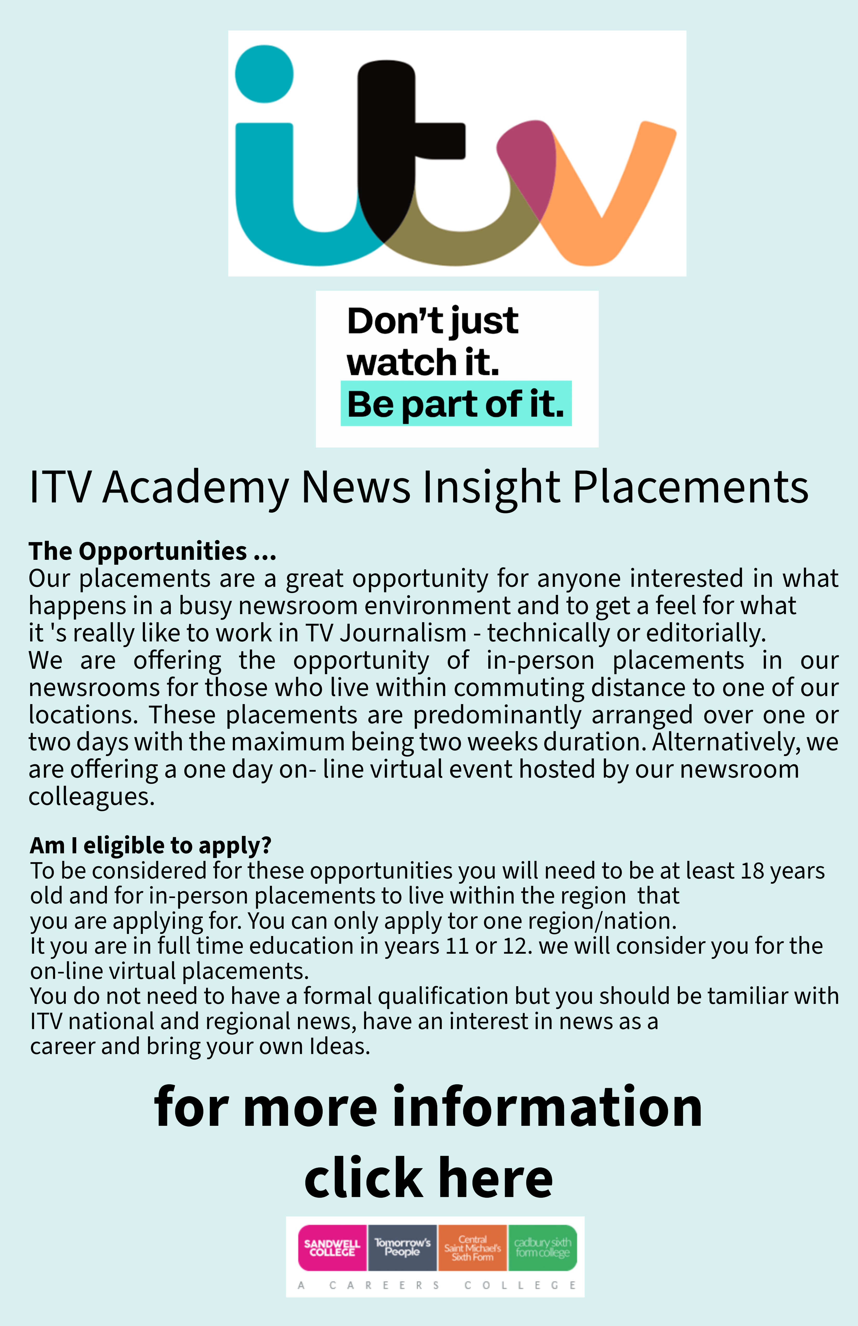 ITV – Don’t just watch – Be part of it!