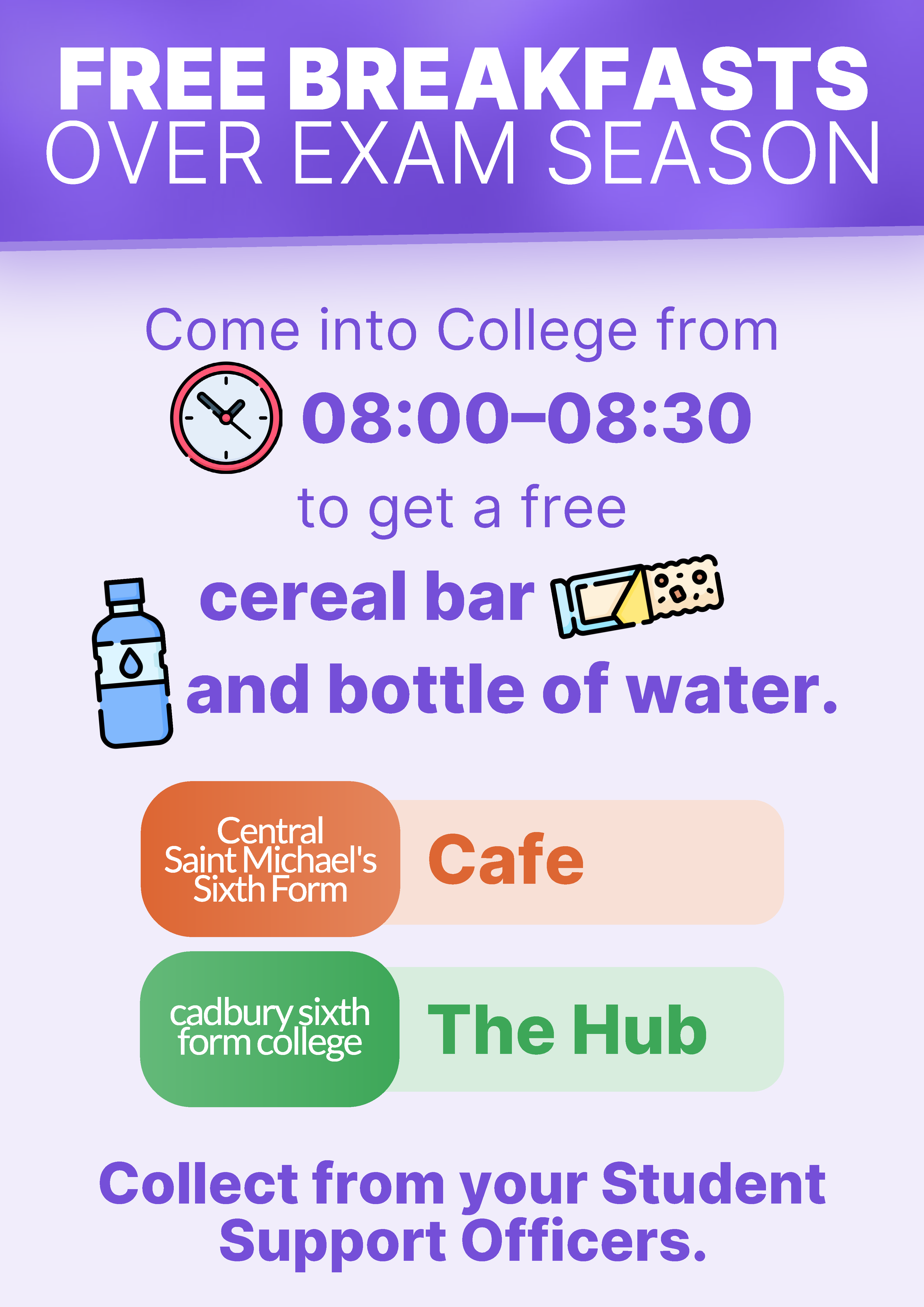 Free Exam Breakfasts over Exam Season
